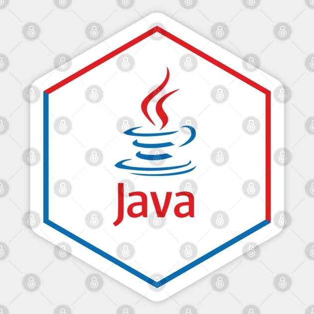 java hexagonal Sticker by yourgeekside